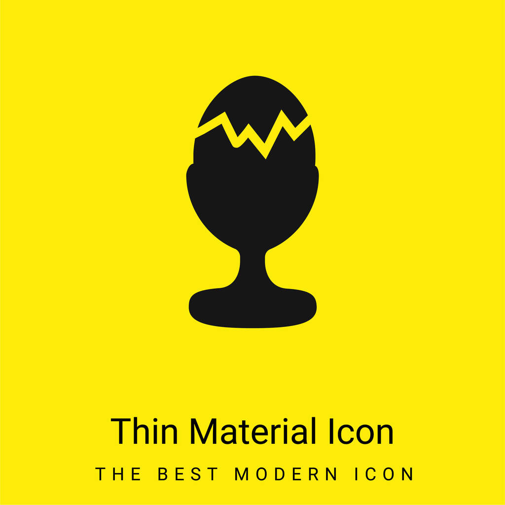 Gekookt minimale helder geel materiaal icoon - Vector, afbeelding