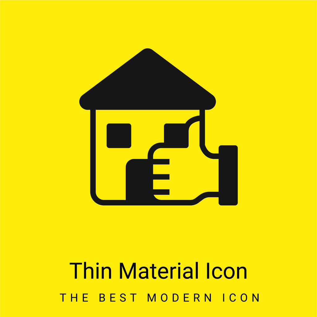 Najlepszy wybór minimalna jasnożółta ikona materiału - Wektor, obraz