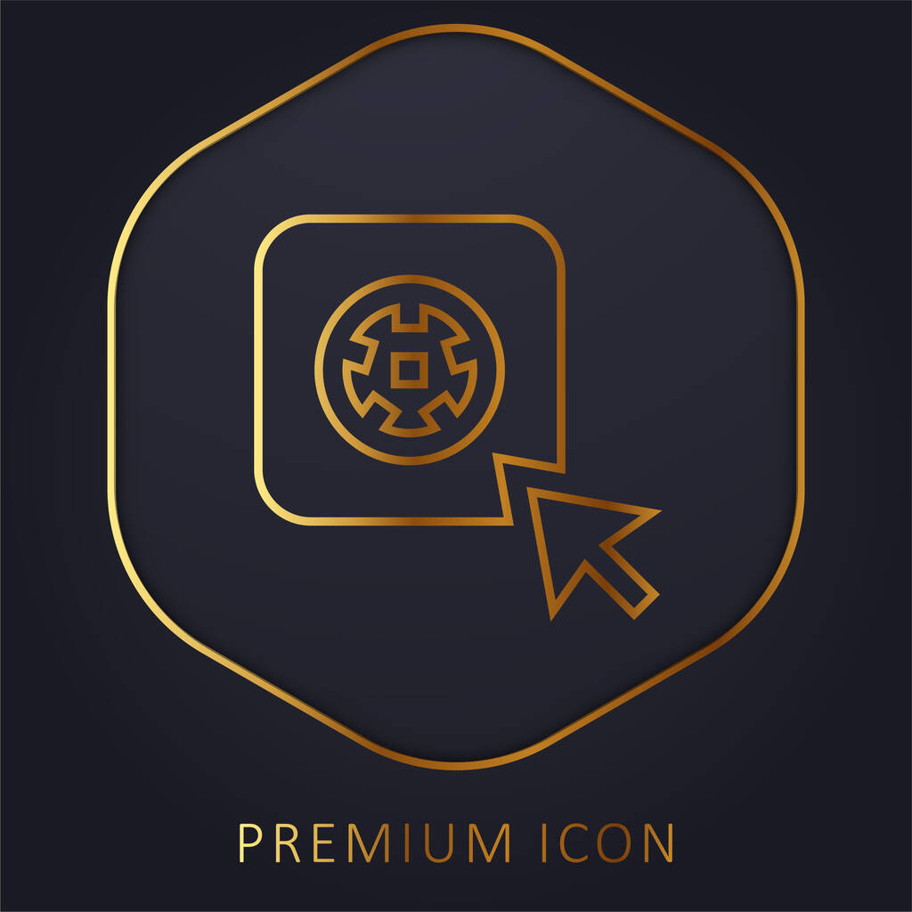 App arany vonal prémium logó vagy ikon - Vektor, kép