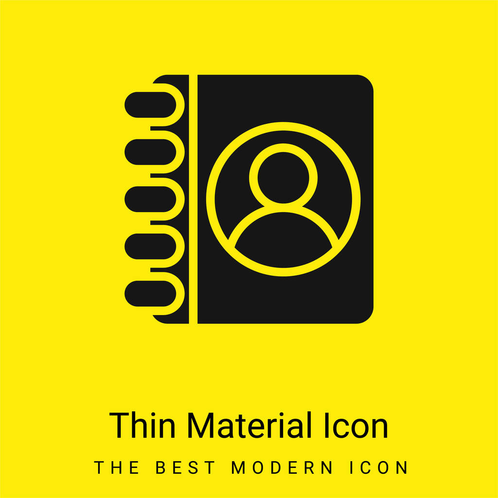 Agenda minimale giallo brillante materiale icona - Vettoriali, immagini
