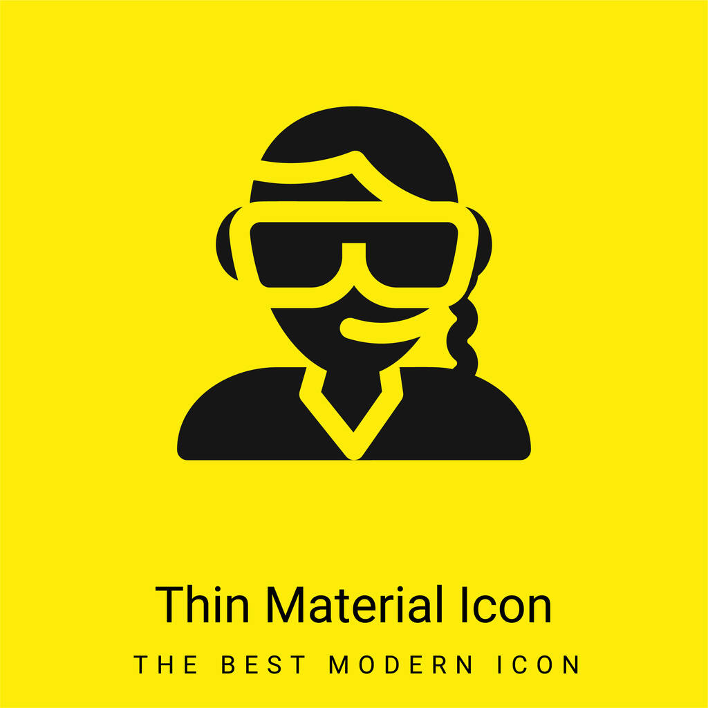 Lichaamsbescherming minimaal helder geel materiaal icoon - Vector, afbeelding