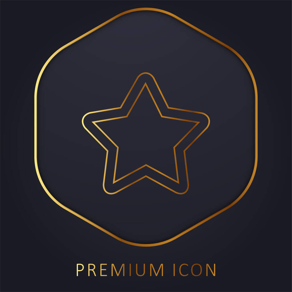 Logotipo o icono premium de línea dorada 1 estrella - Vector, imagen