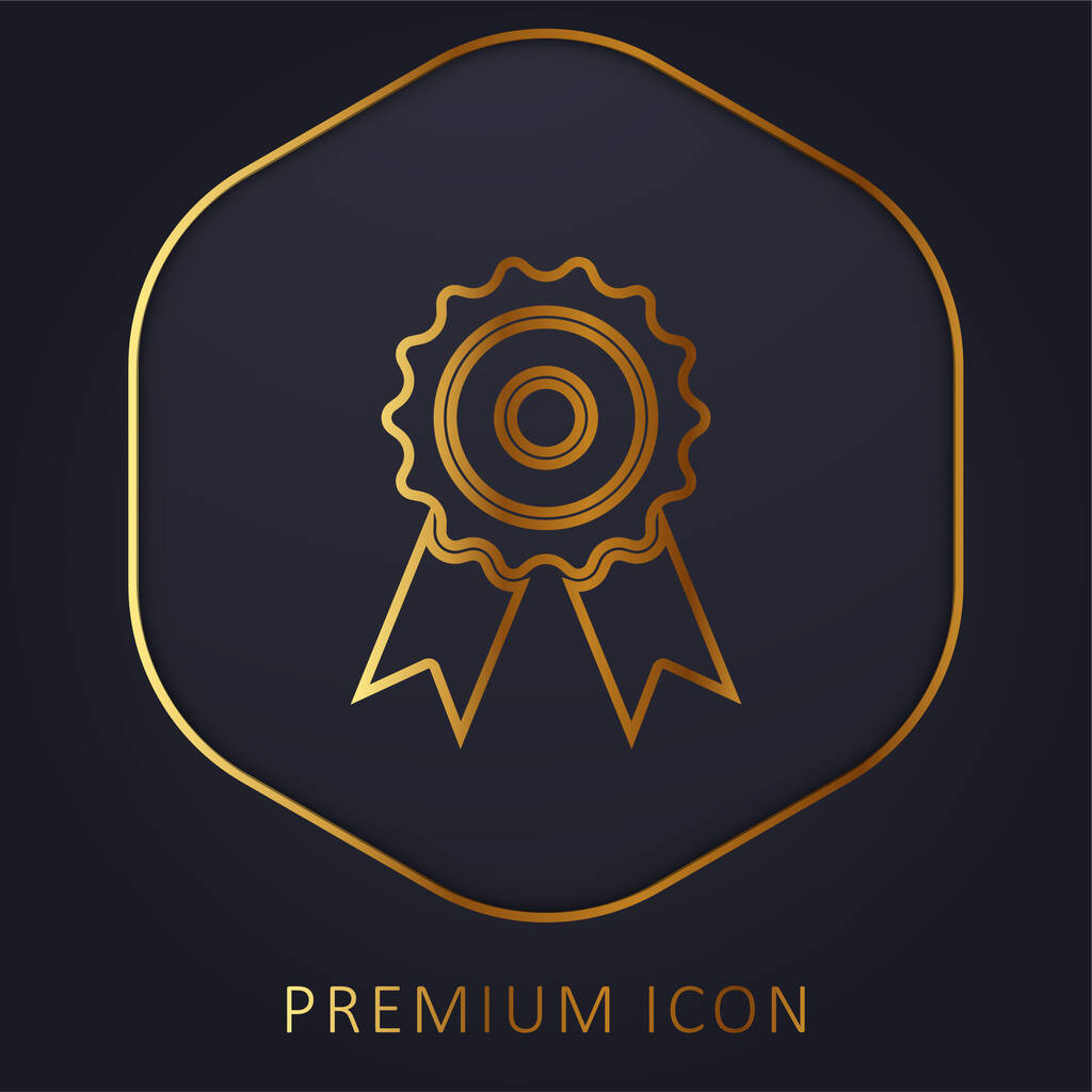 Нагорода логотип або значок преміум-класу золотої лінії
 - Вектор, зображення