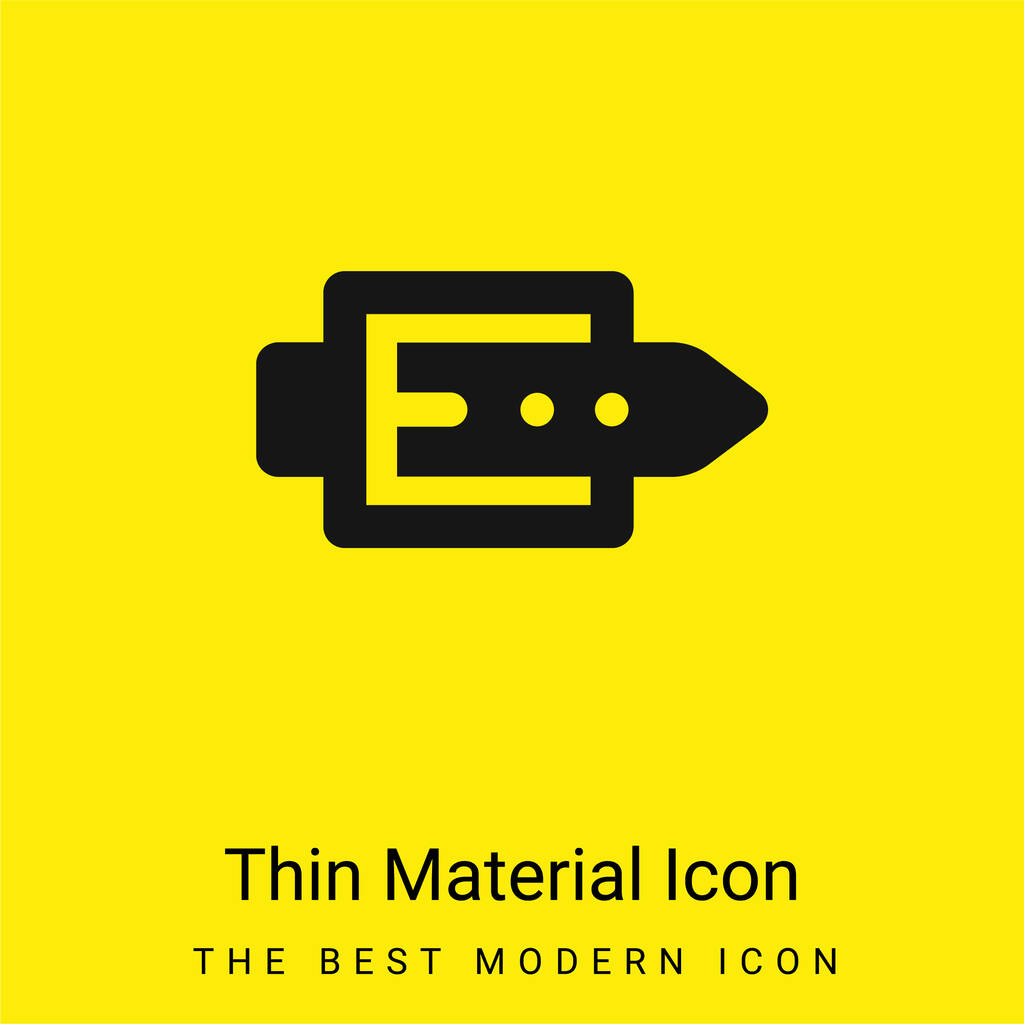 ベルト最小限の明るい黄色の材料アイコン - ベクター画像