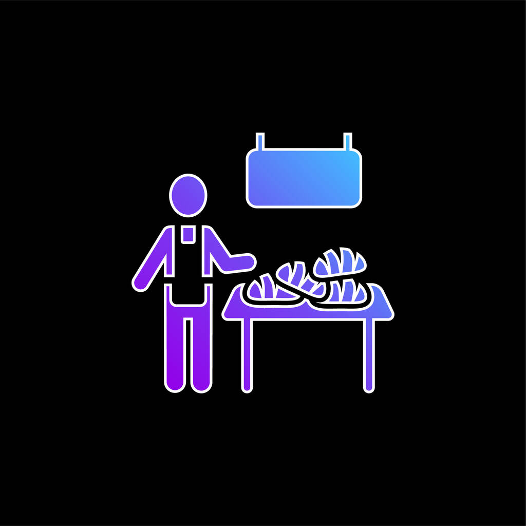 Vektorová ikona modrého přechodu pekaře - Vektor, obrázek