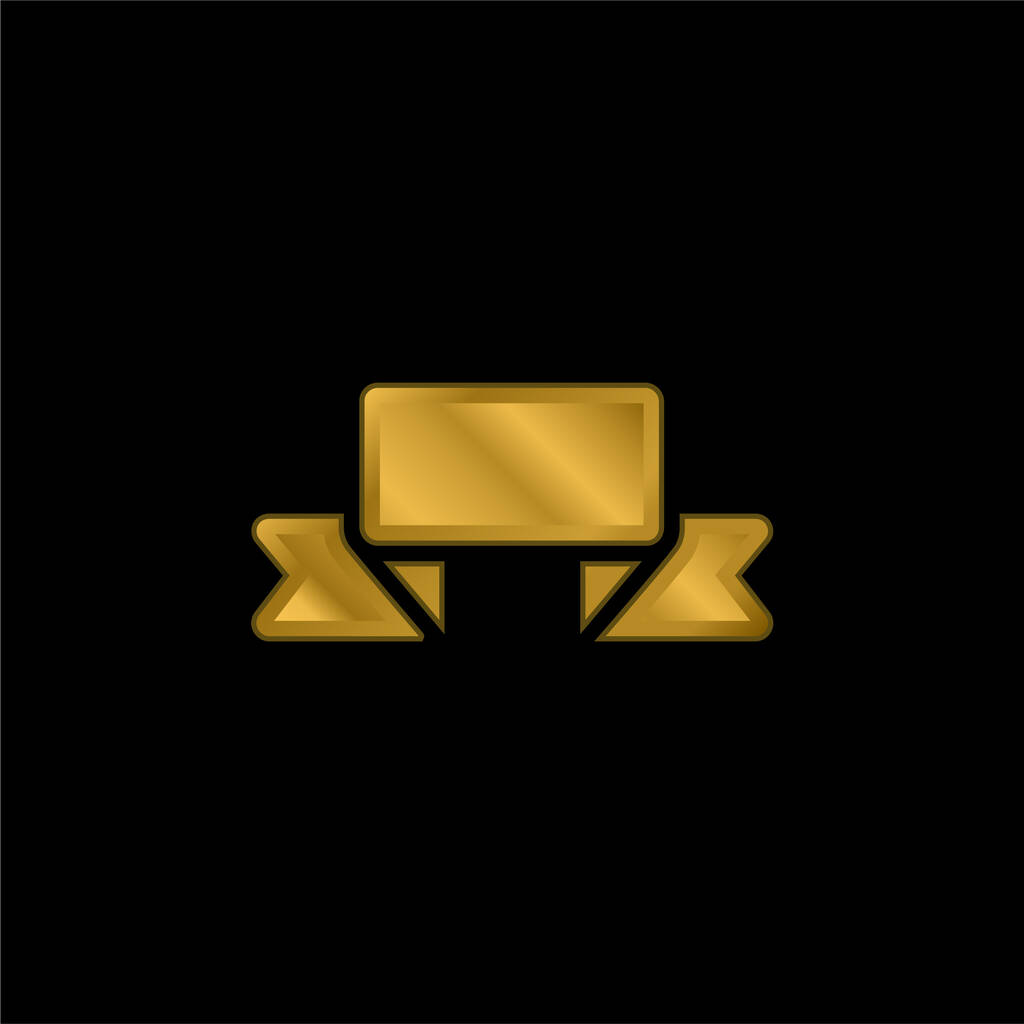 Sancak altın kaplama metalik simge veya logo vektörü - Vektör, Görsel