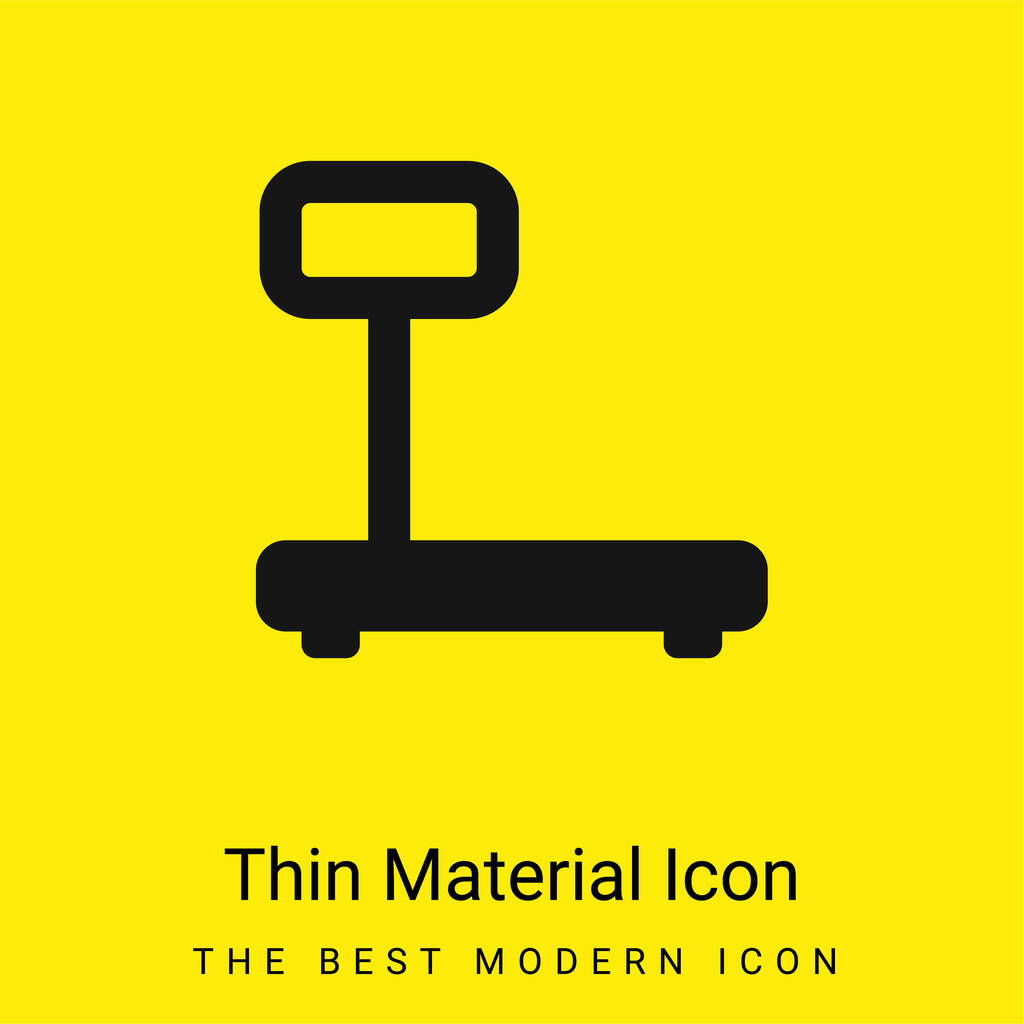 Ícone de material amarelo brilhante mínimo de grande escala - Vetor, Imagem