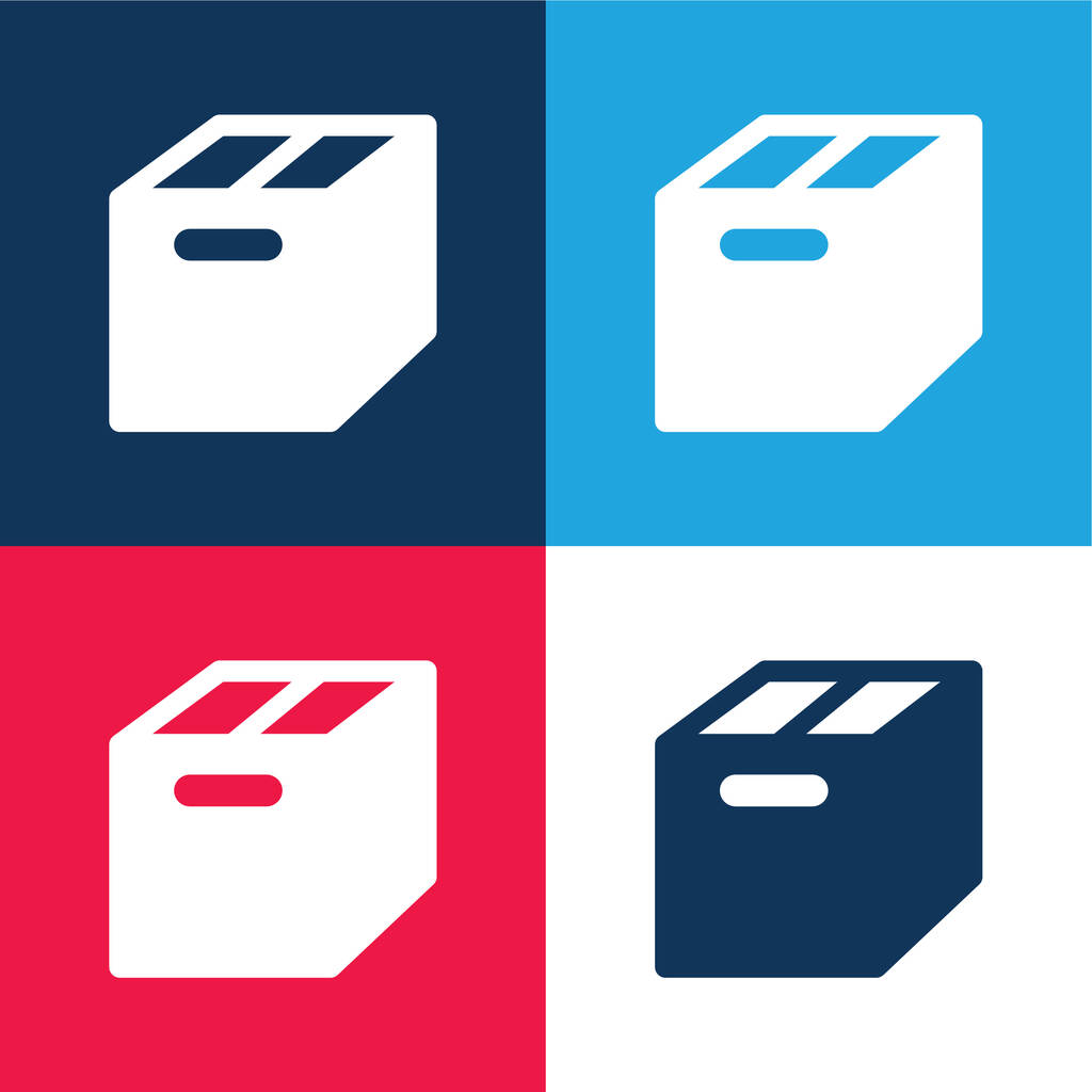 metálico Esquivar Firmar Imagen gráfica vectorial sin royalties de Box Cross View Azul Y Rojo  Conjunto