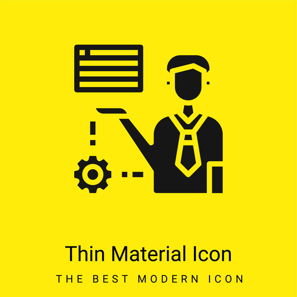 Consigliere icona materiale giallo brillante minimale - Vettoriali, immagini