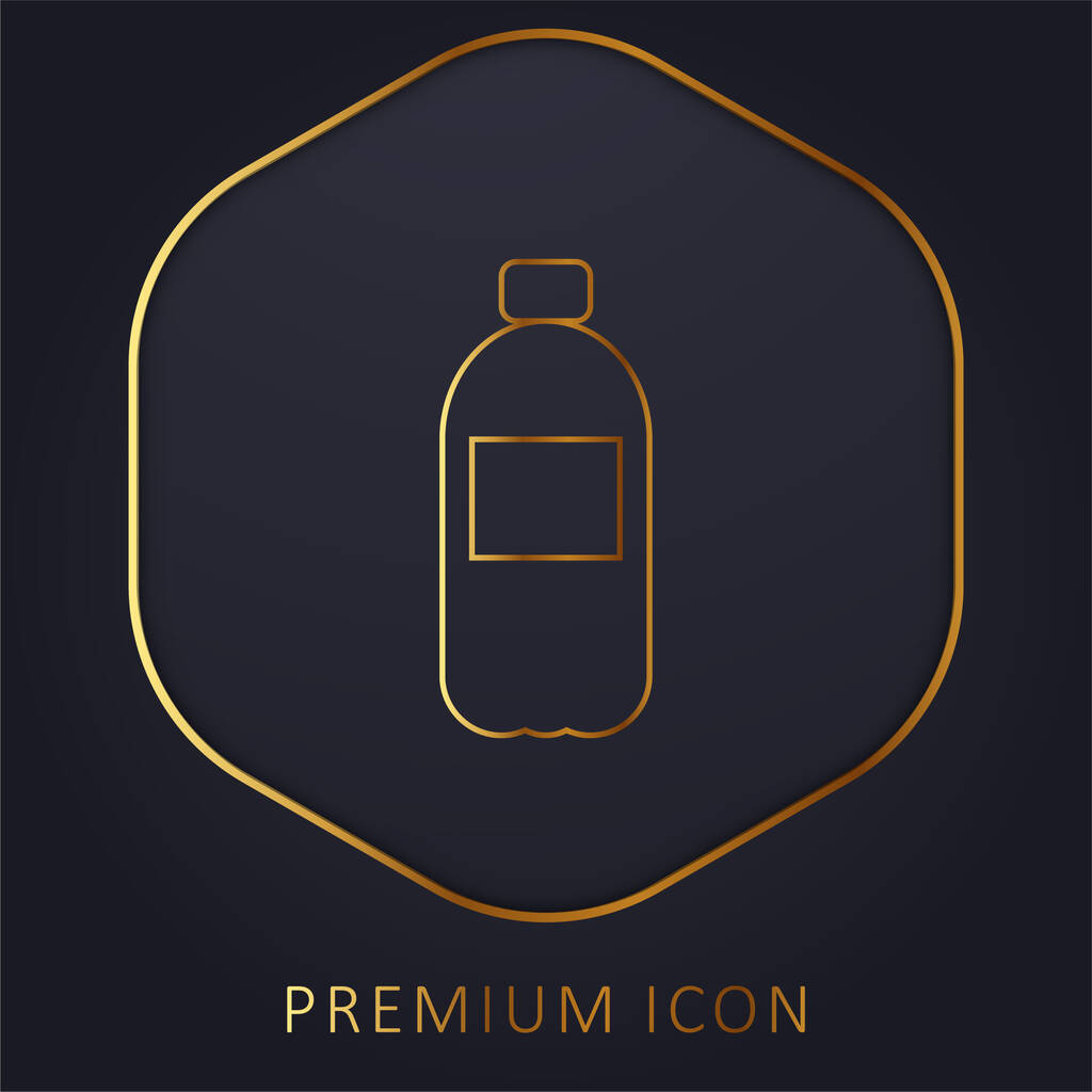 Bebida línea de oro logotipo premium o icono - Vector, Imagen