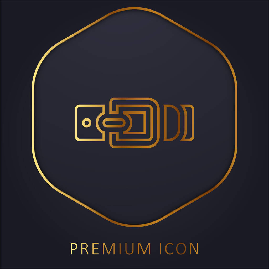 Belt linha dourada logotipo premium ou ícone - Vetor, Imagem