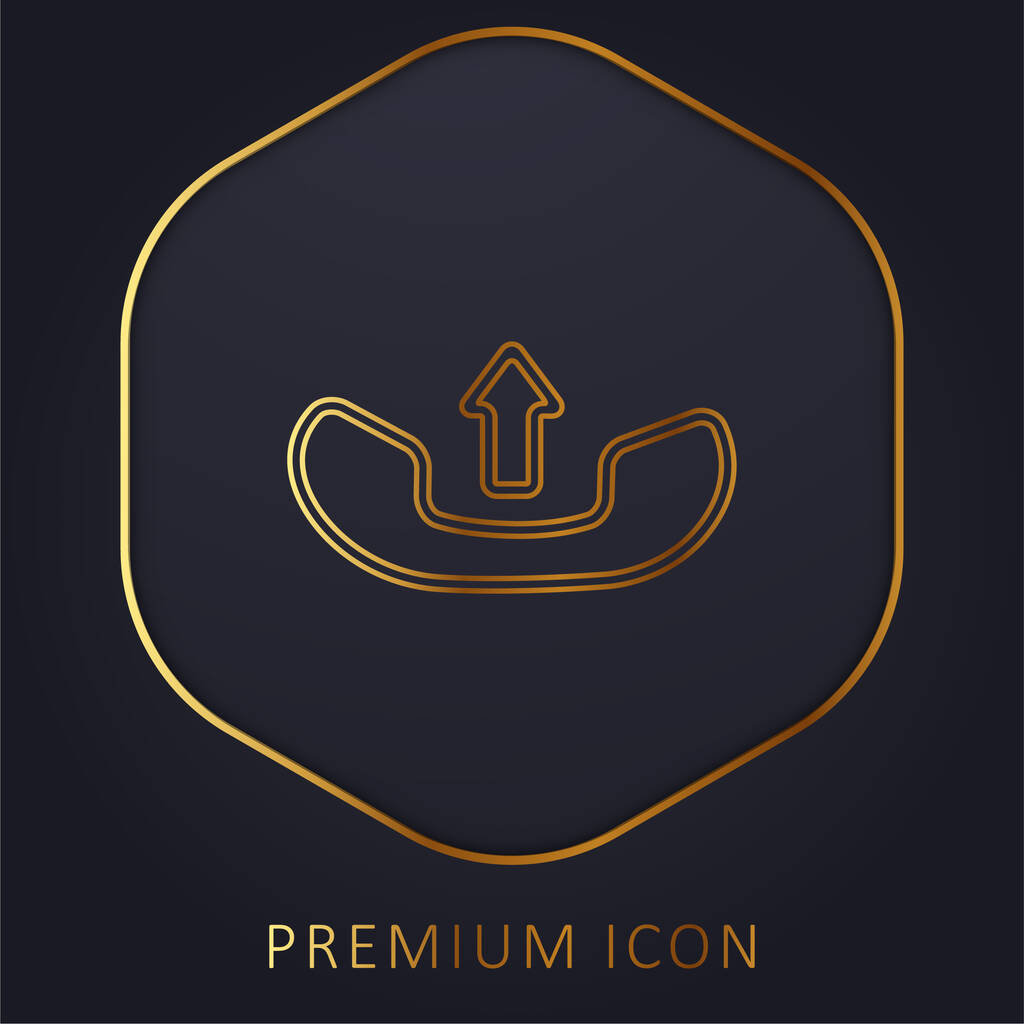 Відповідь Виклик золотої лінії логотип або значок преміум-класу
 - Вектор, зображення