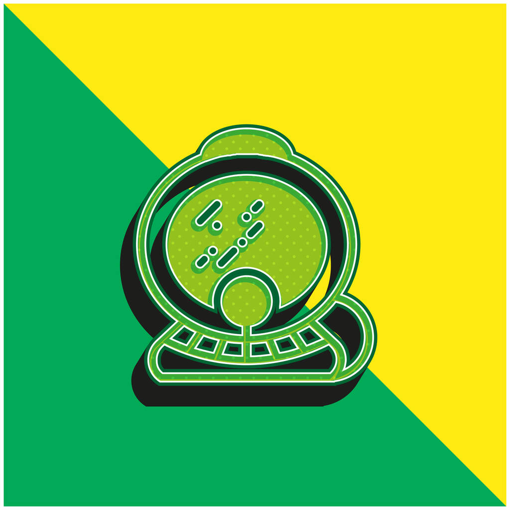 Aqualung Green ve sarı modern 3d vektör simgesi logosu - Vektör, Görsel