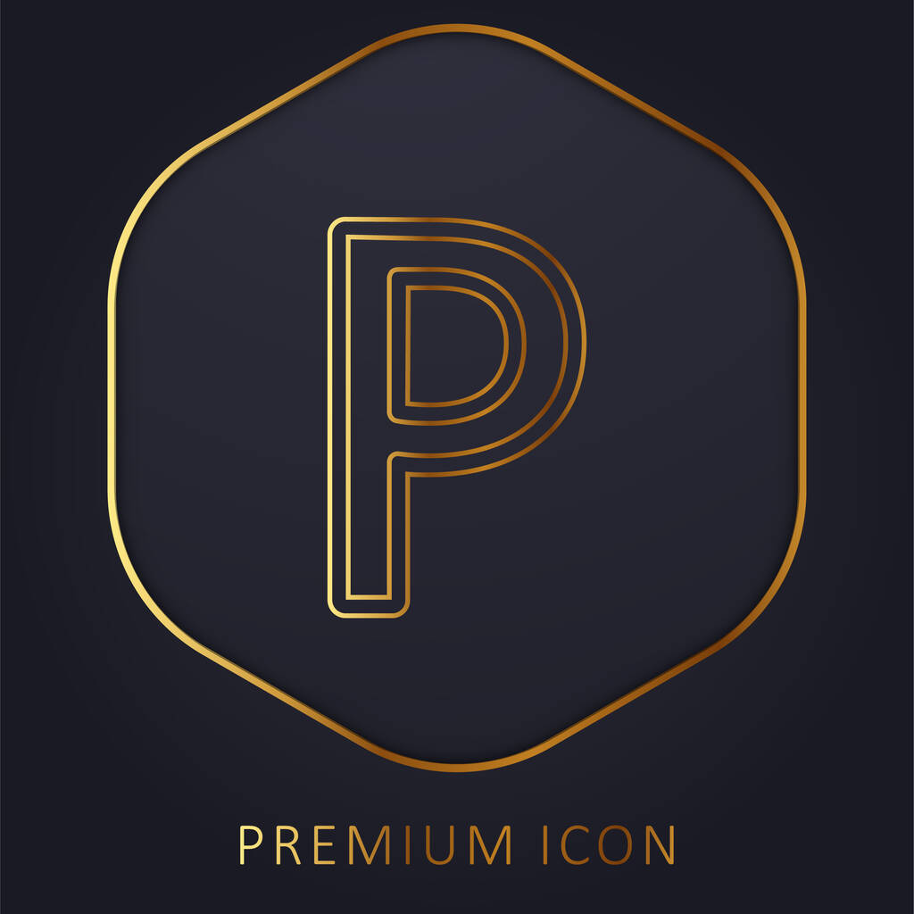Botswana Pula Currency Sign gold line premium logo or icon - Вектор, зображення