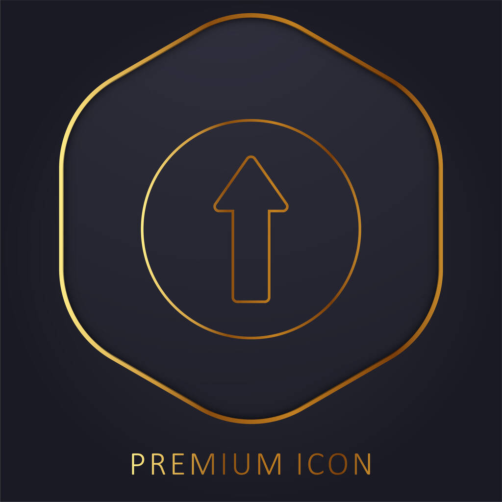Ahead golden line premium logo or icon - Vector, Image