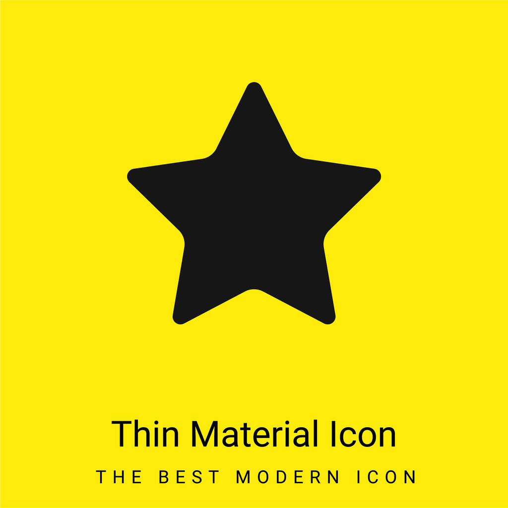 Černá hvězda Silueta minimální jasně žlutý materiál ikona - Vektor, obrázek