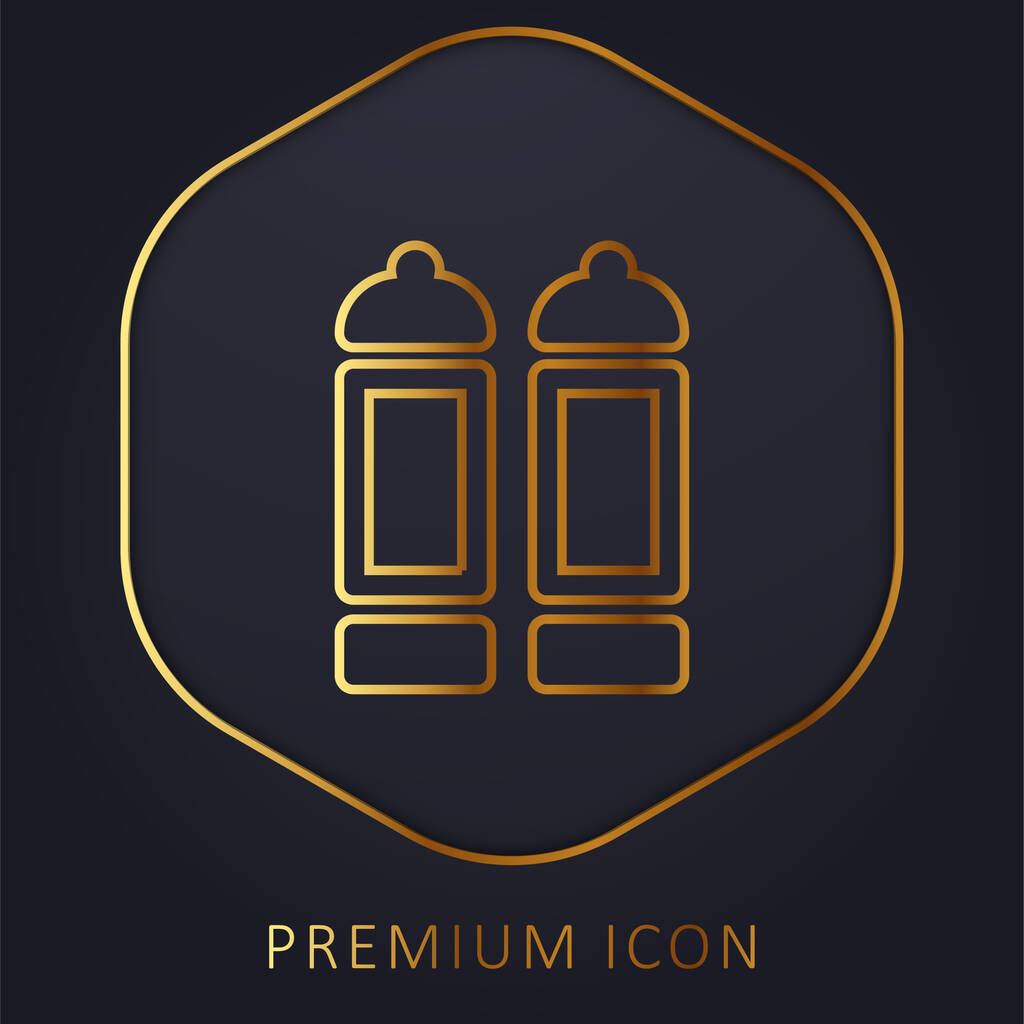 Big Spice Rack kultainen linja premium logo tai kuvake - Vektori, kuva