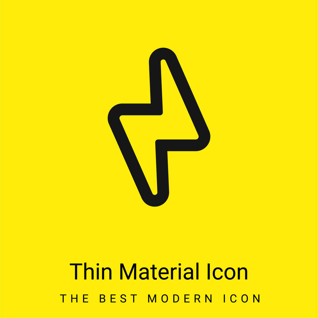 Bolt Outline icona minimale materiale giallo brillante - Vettoriali, immagini