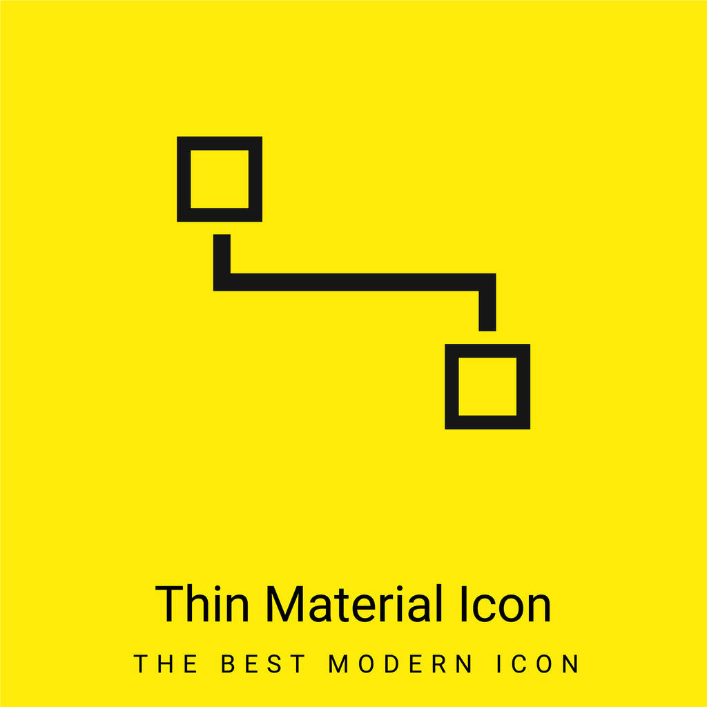 Block Schemes Of Two Squares vázlatok minimális világos sárga anyag ikon - Vektor, kép