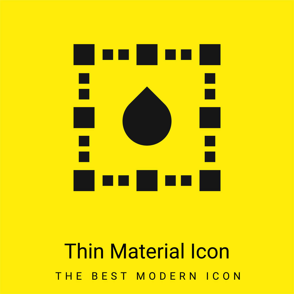 Asignación mínima icono de material amarillo brillante - Vector, Imagen