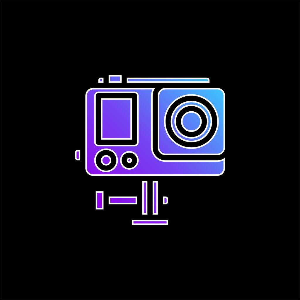 Vektorová ikona modrého přechodu fotoaparátu - Vektor, obrázek