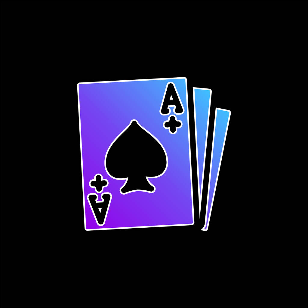 Ace Of Spades modrý vektor přechodu ikona - Vektor, obrázek