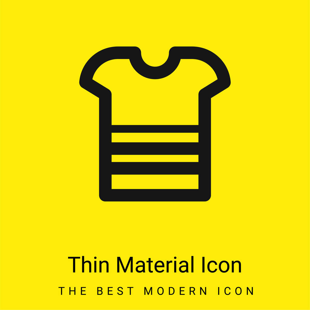 Boy Shirt minimal bright yellow material icon - Vector, Image