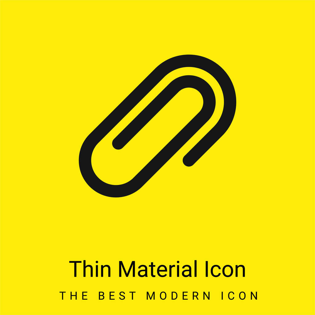 Allegati icona minimale materiale giallo brillante - Vettoriali, immagini