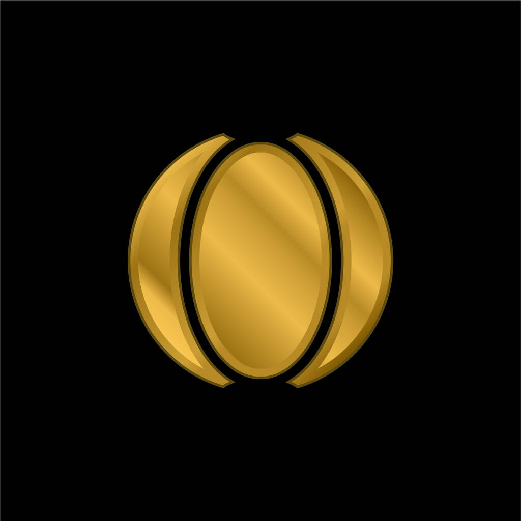 Pozlacená kulatá kovová ikona nebo vektor loga - Vektor, obrázek