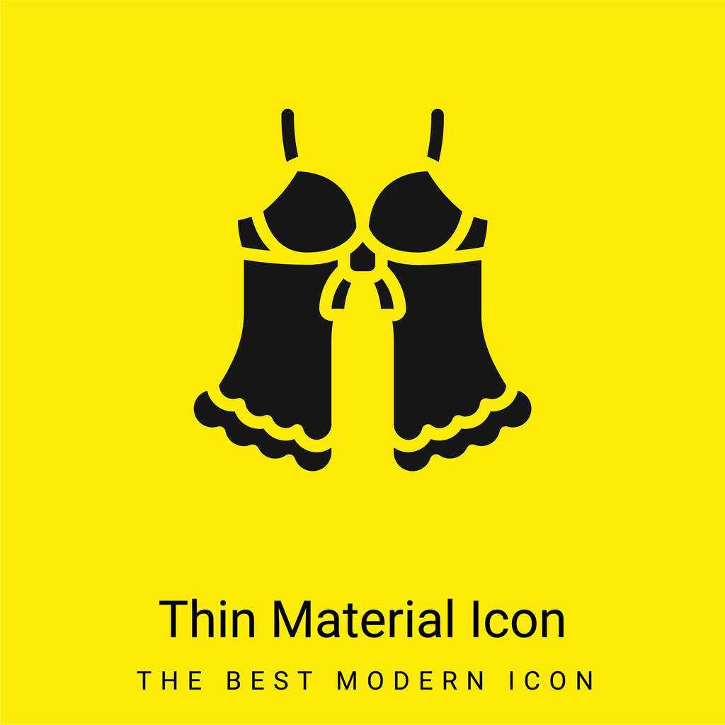 Babydoll minimal bright yellow material icon - Vector, Image