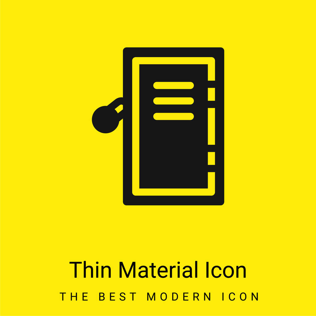 Airpot Kast minimaal helder geel materiaal icoon - Vector, afbeelding