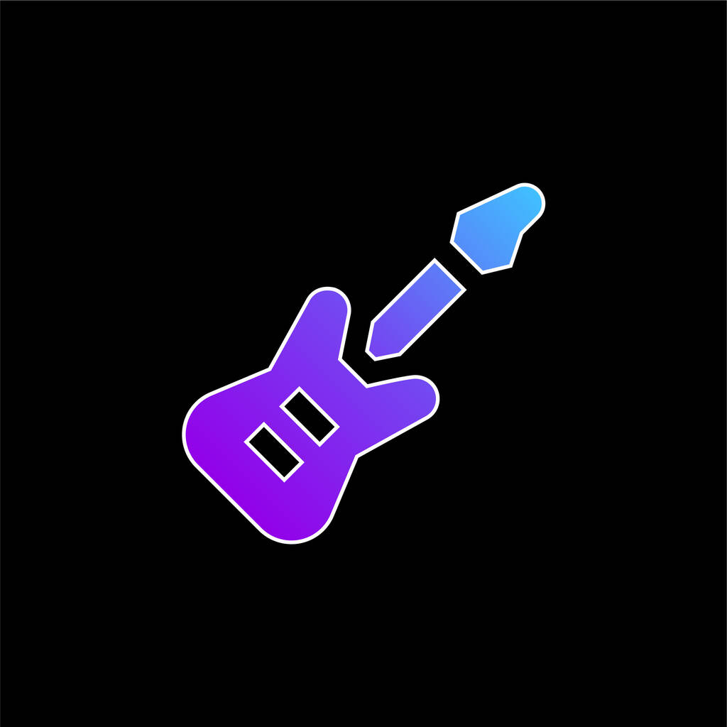 Bass Guitar blaues Gradientenvektorsymbol - Vektor, Bild