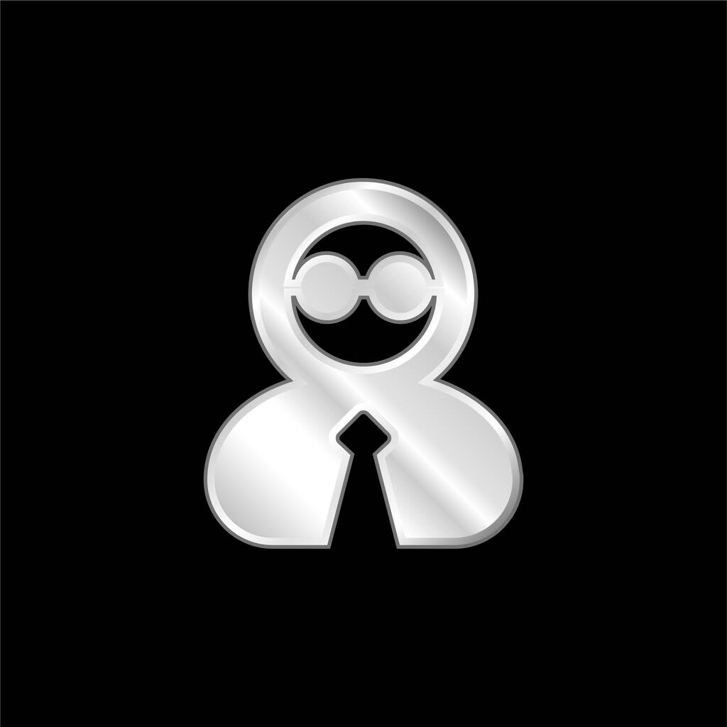 Slepý Osoba postříbřené kovové ikony - Vektor, obrázek