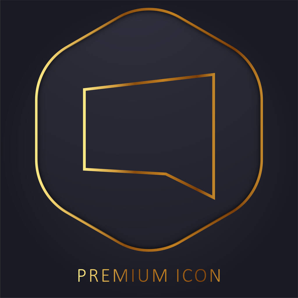 Black Speech Bubble goldene Linie Premium-Logo oder Symbol - Vektor, Bild