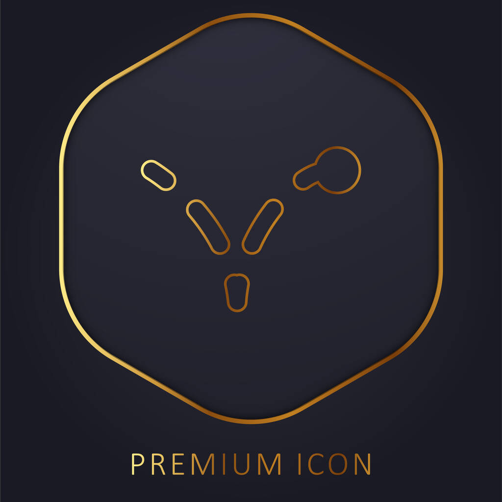 Springen Sie goldene Linie Premium-Logo oder Symbol - Vektor, Bild