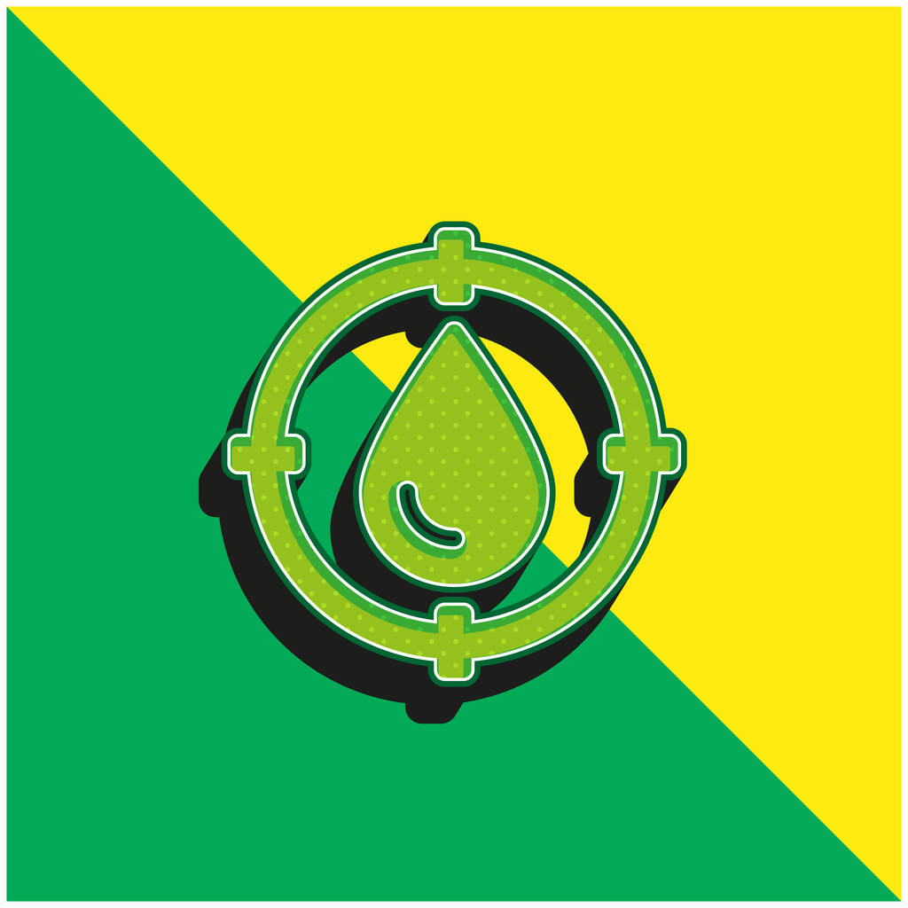 Blutgruppe Grünes und gelbes modernes 3D-Vektor-Symbol-Logo - Vektor, Bild