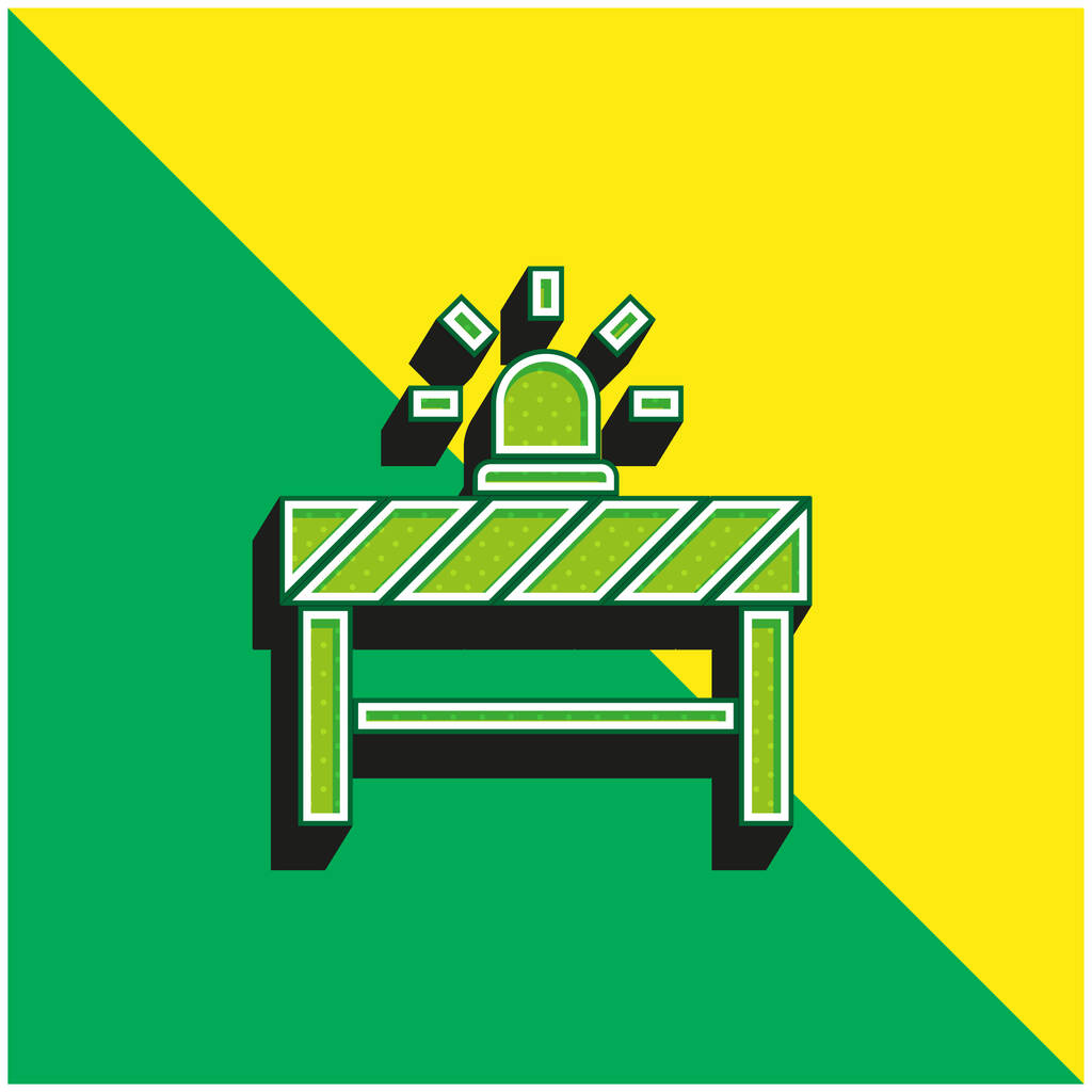 バリアグリーンと黄色の現代的な3Dベクトルアイコンのロゴ - ベクター画像