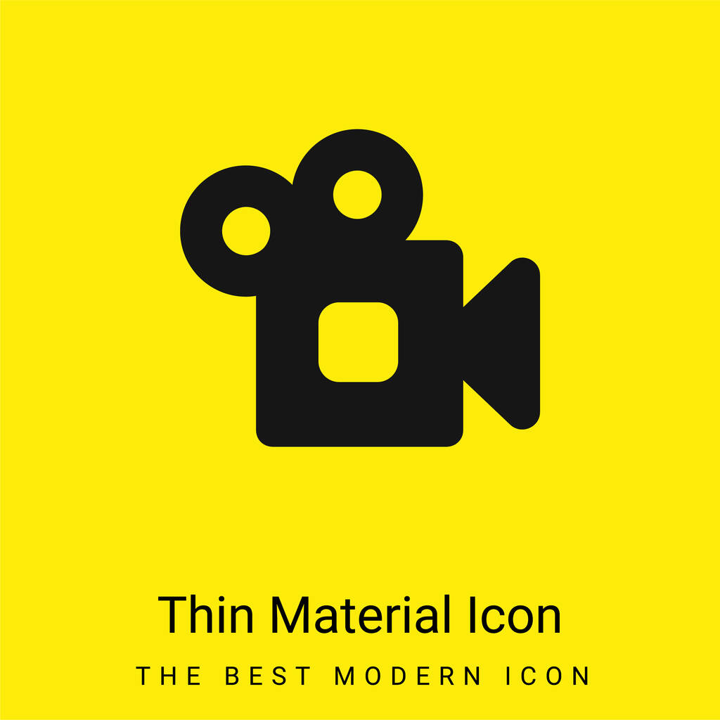 Analogický Video Kamera minimální jasně žlutý materiál ikona - Vektor, obrázek