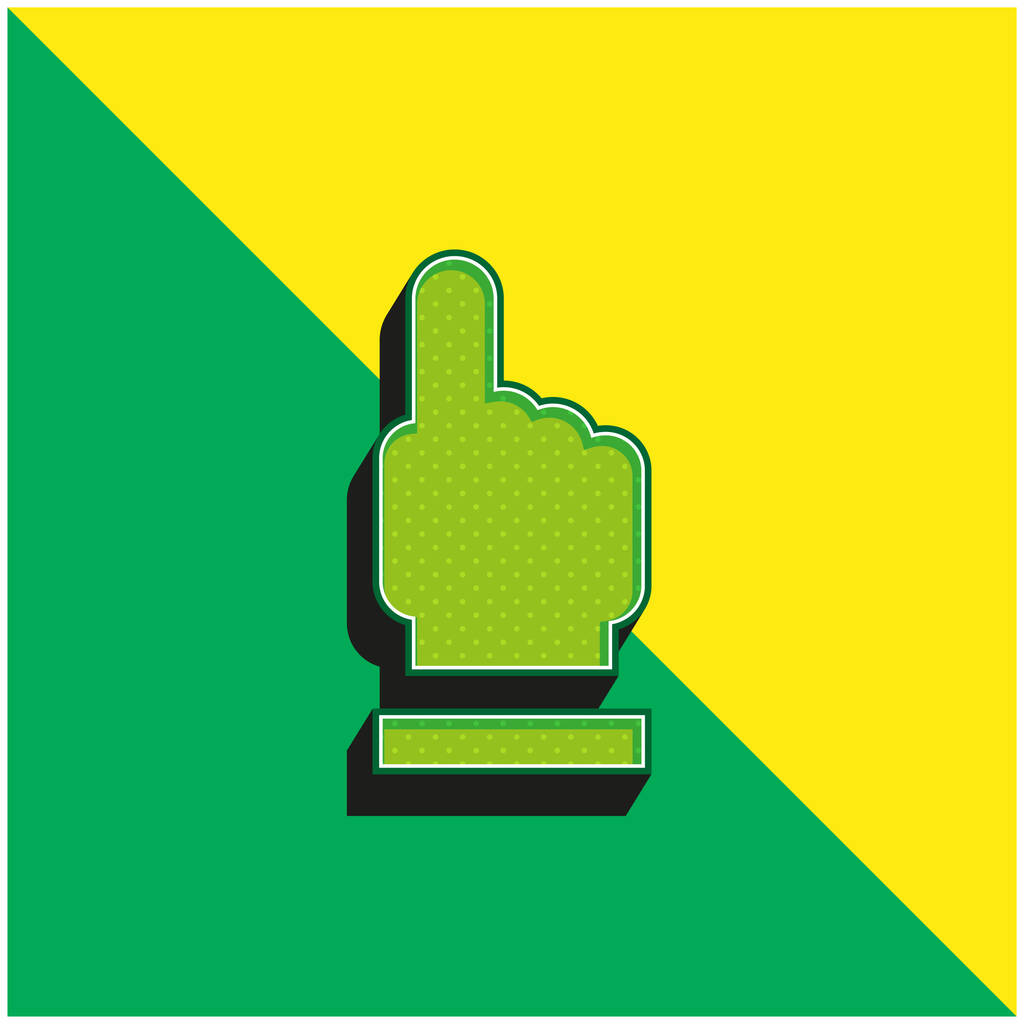Demander vert et jaune icône vectorielle 3d moderne logo - Vecteur, image