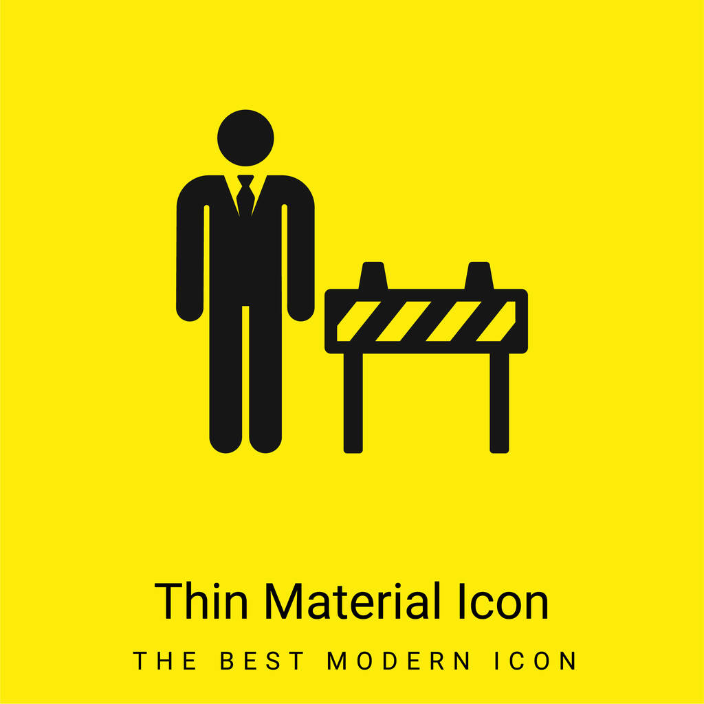 Boss minimální jasně žlutý materiál ikona - Vektor, obrázek