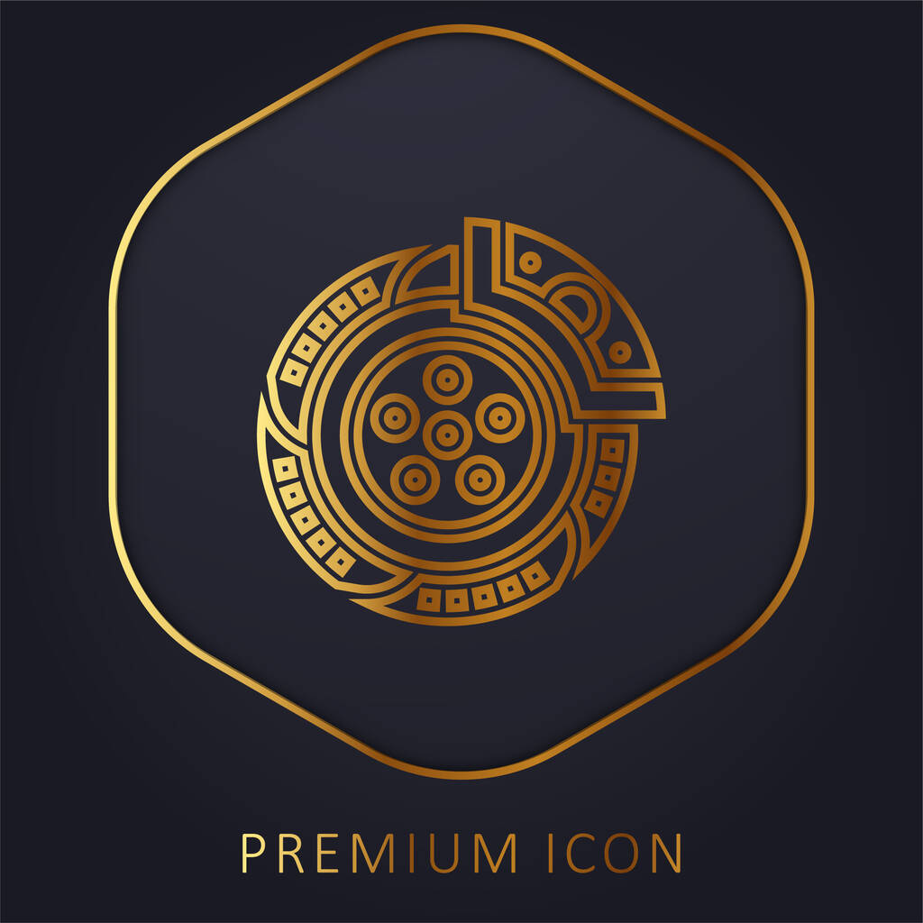 Гальмівна золота лінія логотип або значок преміум-класу
 - Вектор, зображення