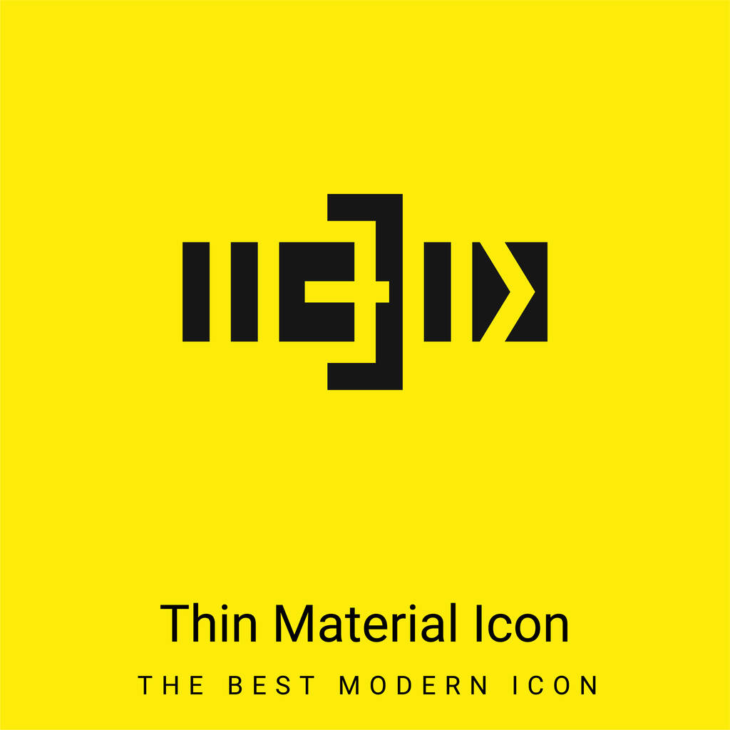 Belt minimal bright yellow material icon - Vector, Image