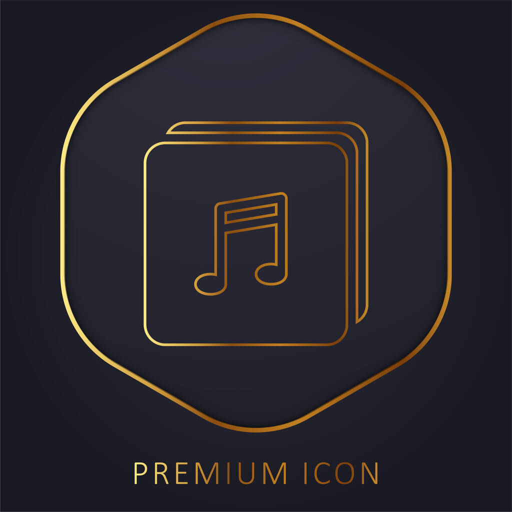 Album linea dorata logo premium o icona - Vettoriali, immagini