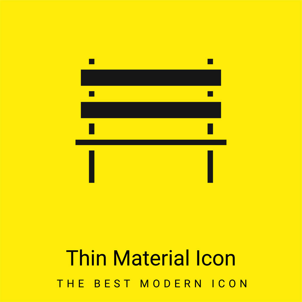 Banc minimal jaune vif icône matérielle - Vecteur, image