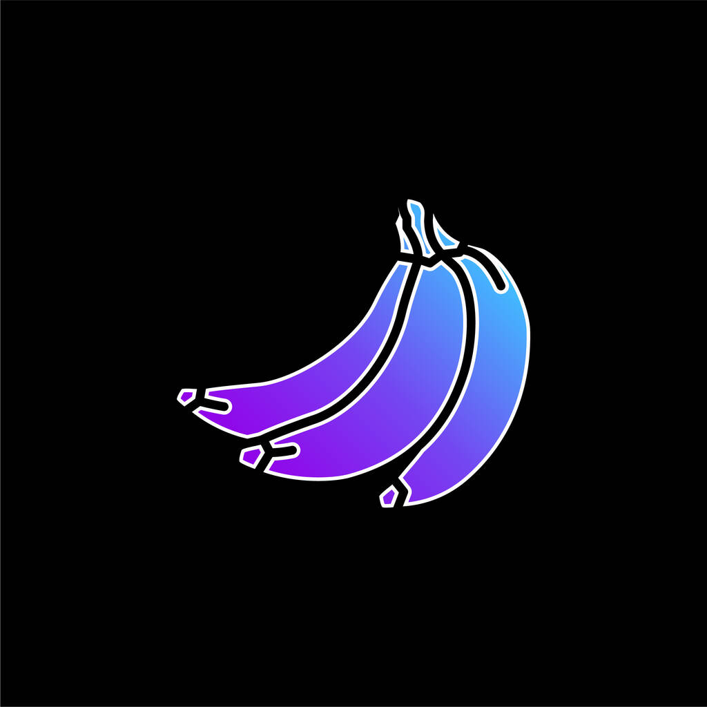 Plátanos azul gradiente vector icono - Vector, Imagen