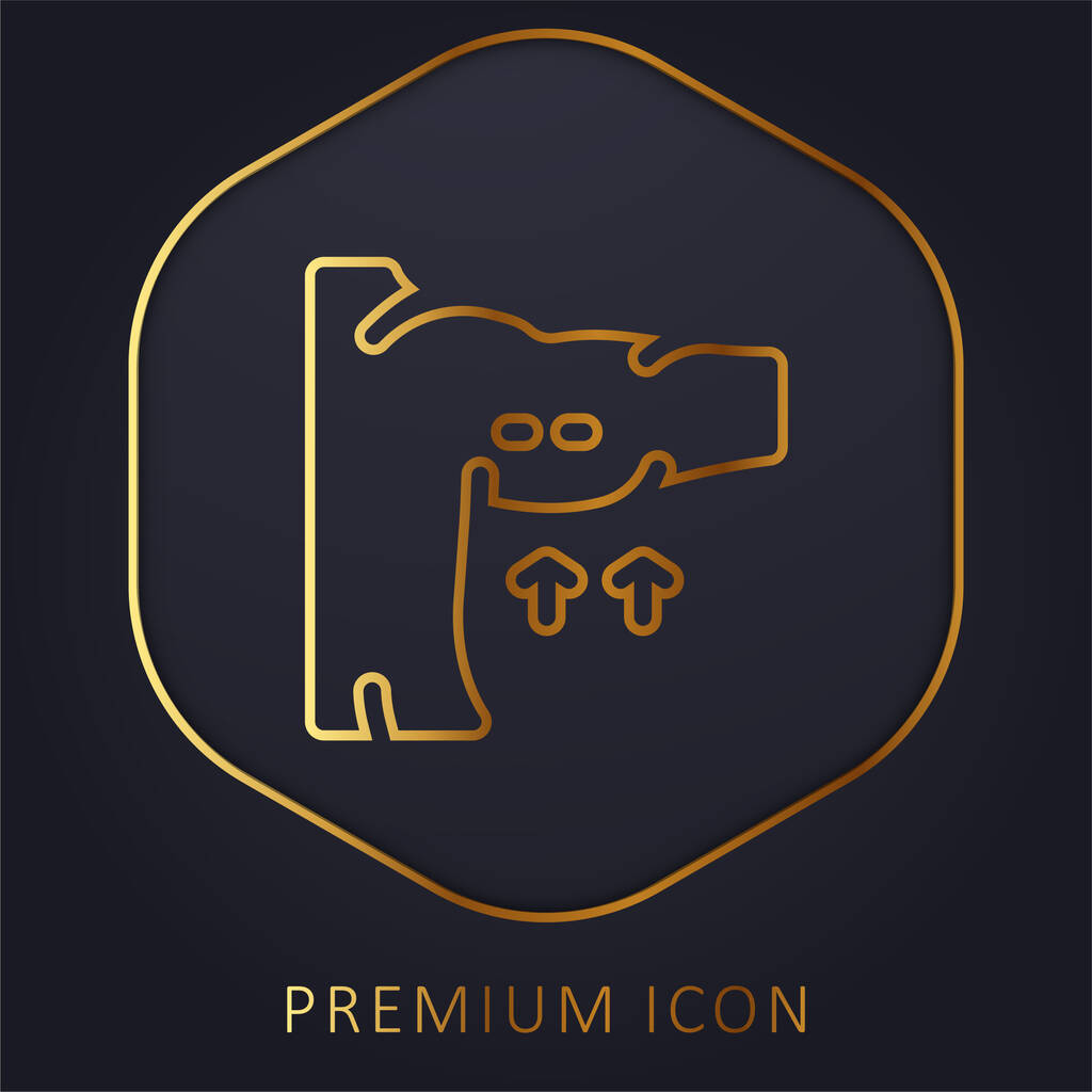 Arm kultainen viiva premium logo tai kuvake - Vektori, kuva