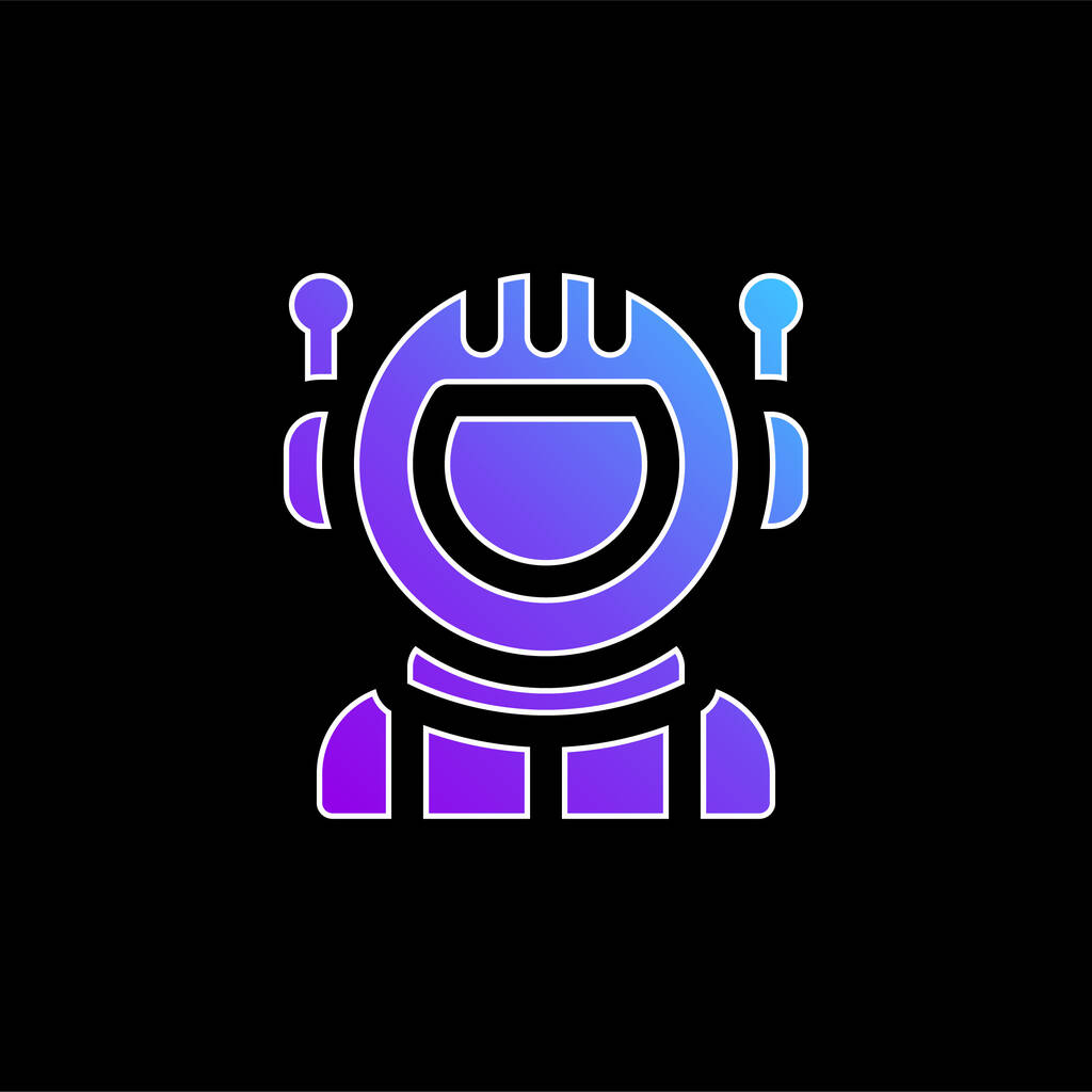 Символ синего градиента астронавта - Вектор,изображение