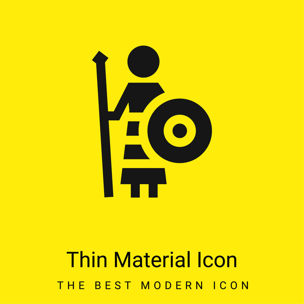 Athena minimal bright yellow material icon - Vector, Image