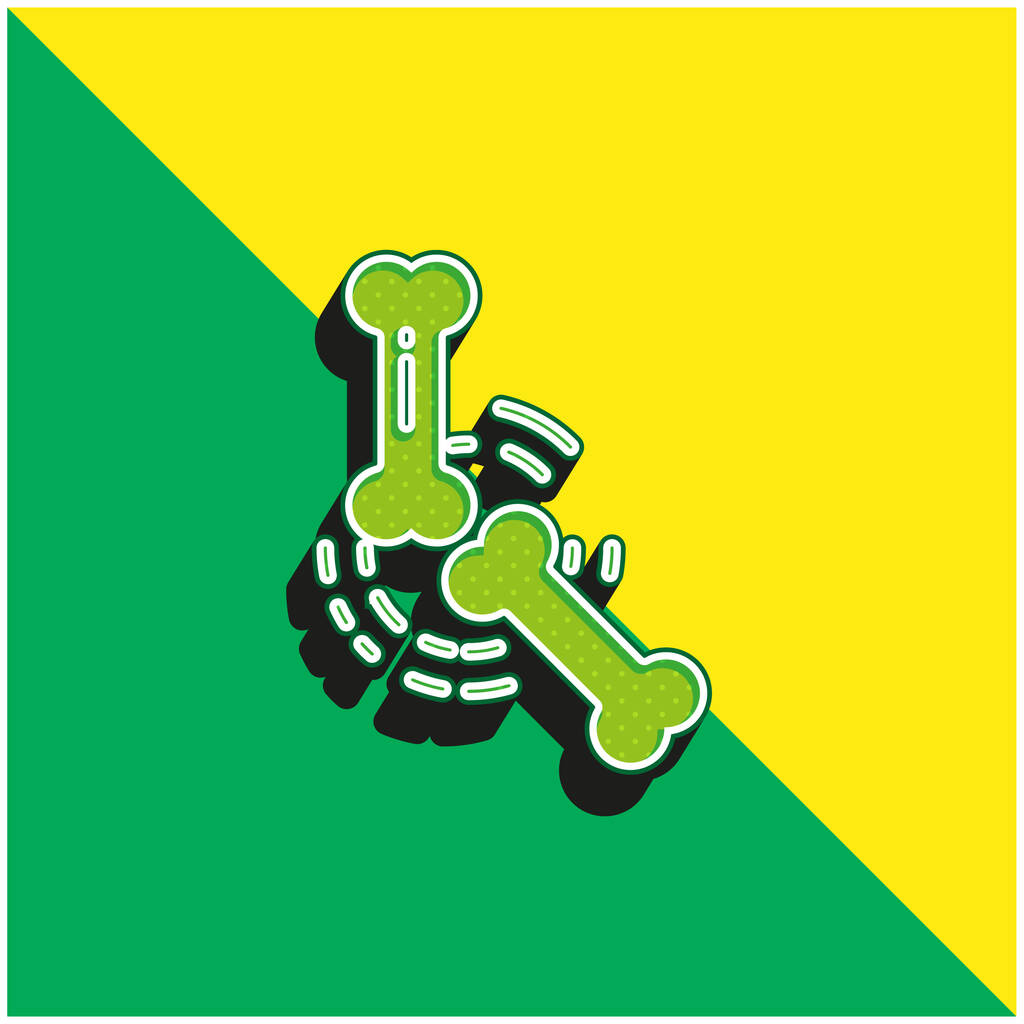 Os vert et jaune moderne logo icône vectorielle 3d - Vecteur, image
