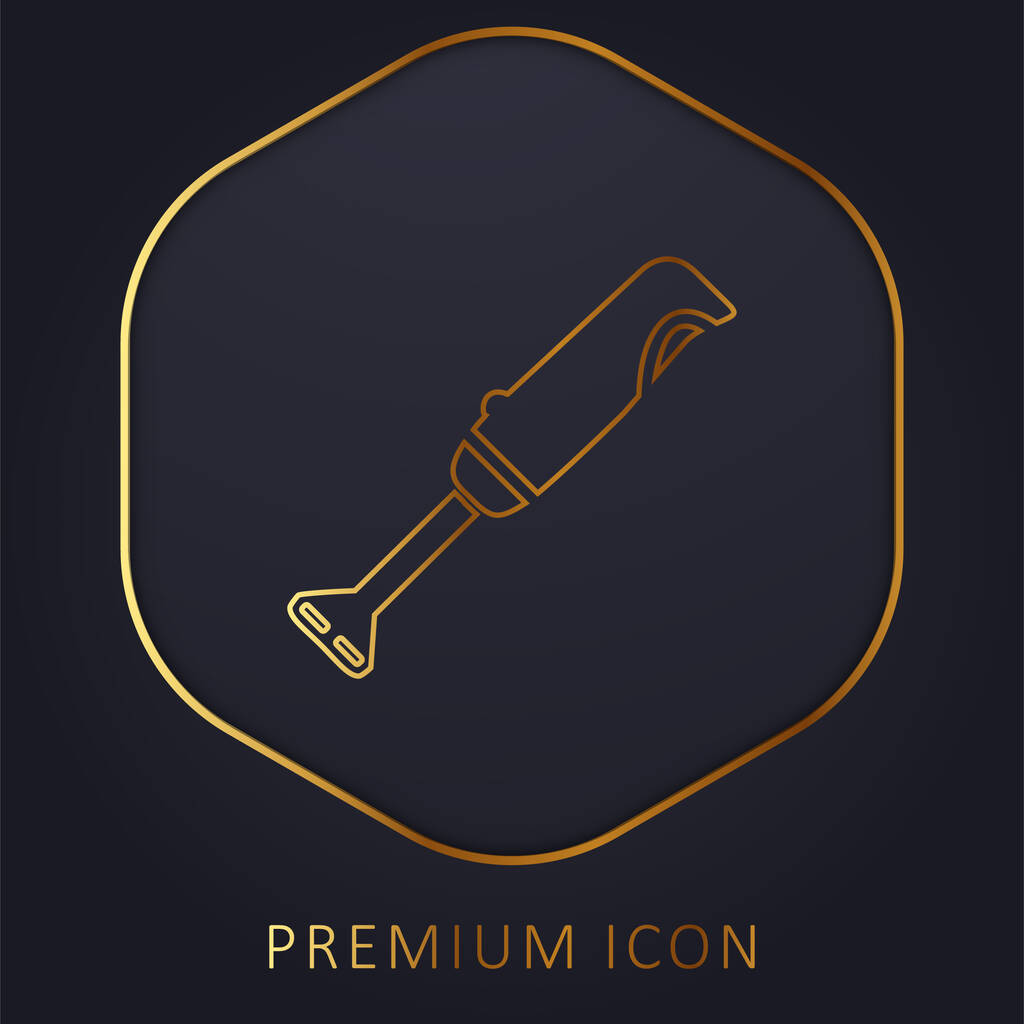 Beater golden line premium logo or icon - Vector, Image